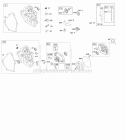 Crankcase Cover Gear Reduction Lubrication Diagram and Parts List for 12T412-0110-F8  Briggs and Stratton Engine
